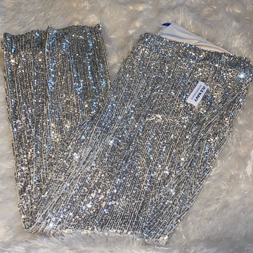Old Navy Silver Sequin Pants